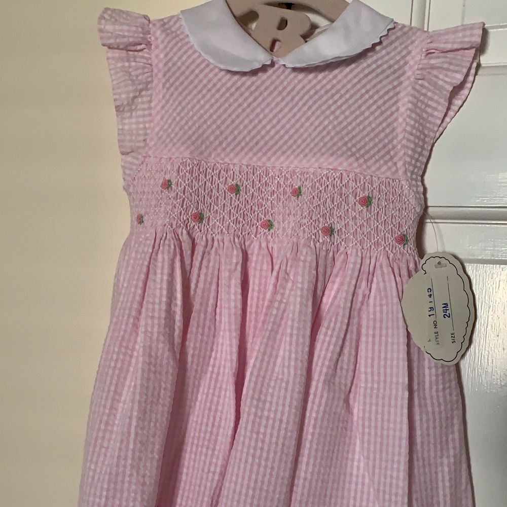 Carriage Boutique smocked embroidered dress